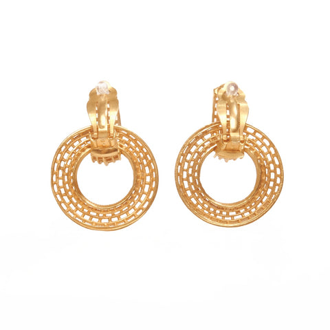 CHANEL 1971-1980 Hoops Earring gold WS24096