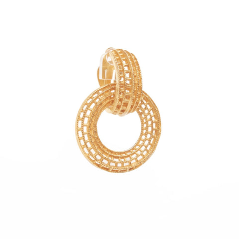 CHANEL 1971-1980 Hoops Earring gold WS24096