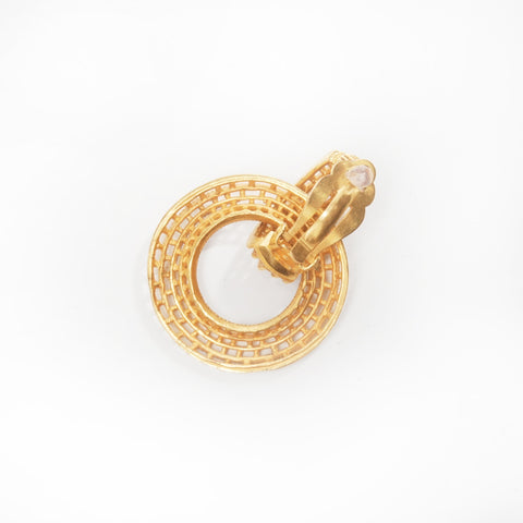 CHANEL 1971-1980 Hoops Earring gold WS24096