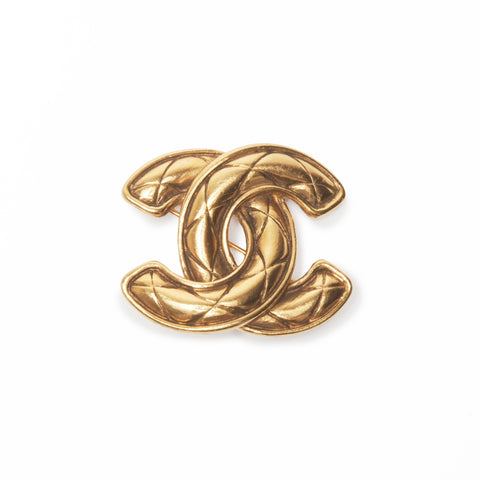 CHANEL 1980s COCO Mark Brooch gold WS24101