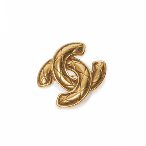 CHANEL 1980s COCO Mark Brooch gold WS24101