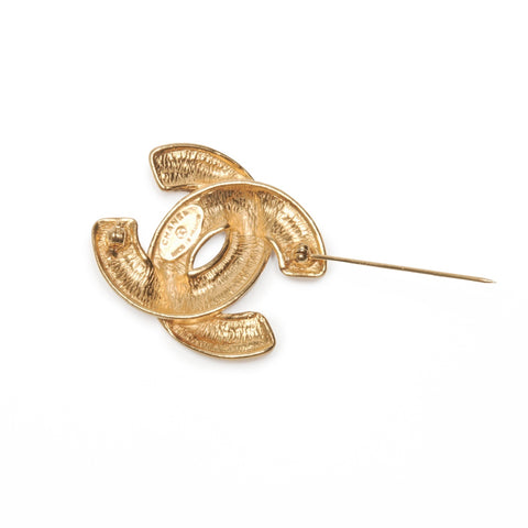 CHANEL 1980s COCO Mark Brooch gold WS24101