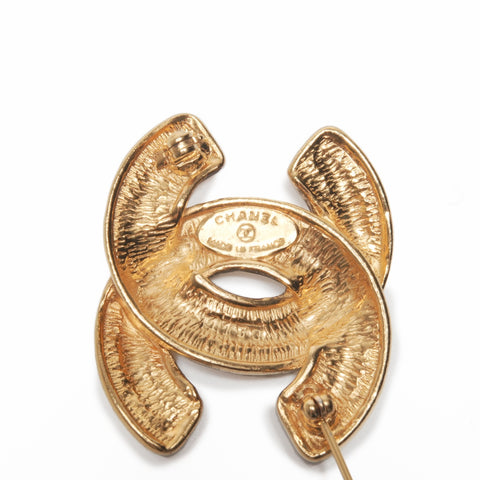 CHANEL 1980s COCO Mark Brooch gold WS24101