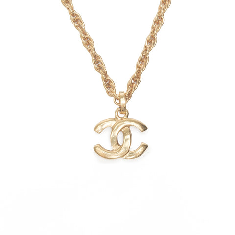 CHANEL 1980s COCO Mark Necklace gold WS24102