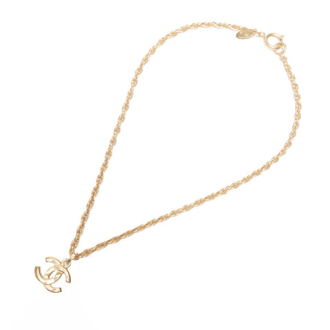 CHANEL 1980s COCO Mark Necklace gold WS24102