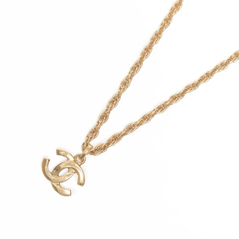 CHANEL 1980s COCO Mark Necklace gold WS24102
