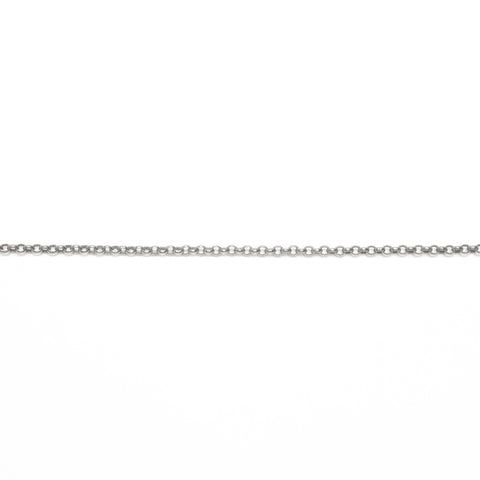 CHANEL A18P 2018 COCO Mark Rhinestone Necklace Silver WS24103