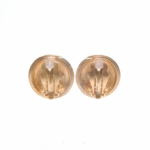 CHANEL 1980s COCO Mark Round Earring gold WS24105