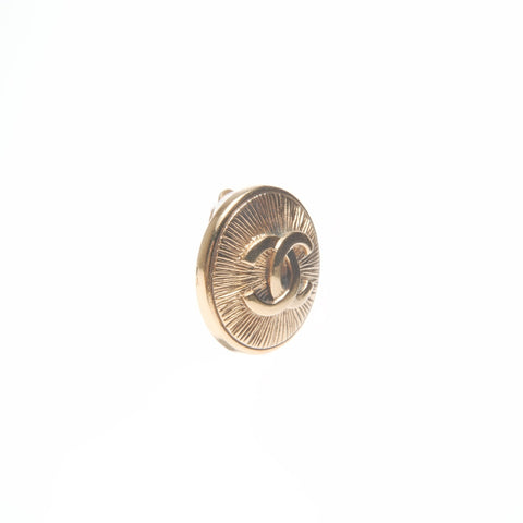 CHANEL 1980s COCO Mark Round Earring gold WS24105