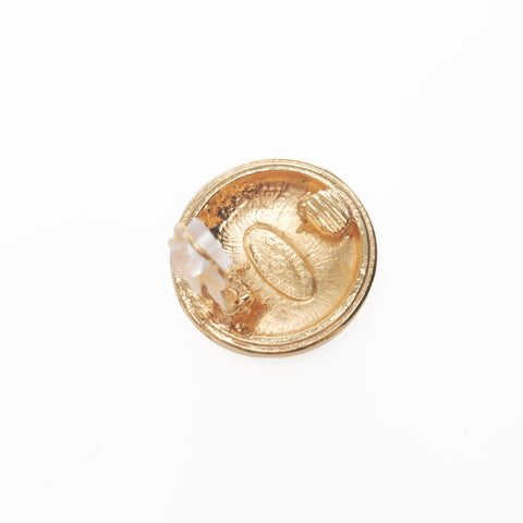 CHANEL 1980s COCO Mark Round Earring gold WS24105