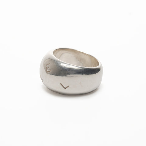 CHANEL Silver925 Logo #13 Ring Silver WS24106