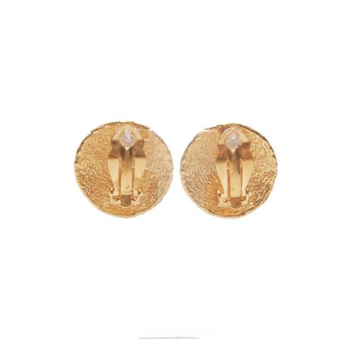 CHANEL 29 1994 COCO Mark Round Earring gold WS24107