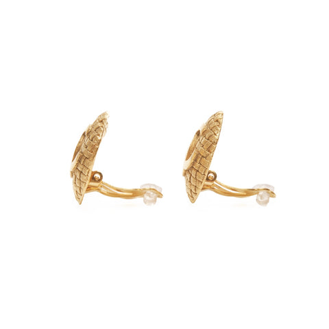 CHANEL 29 1994 COCO Mark Round Earring gold WS24107