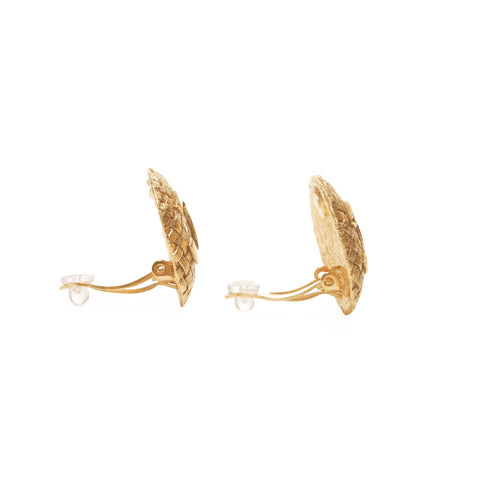 CHANEL 29 1994 COCO Mark Round Earring gold WS24107