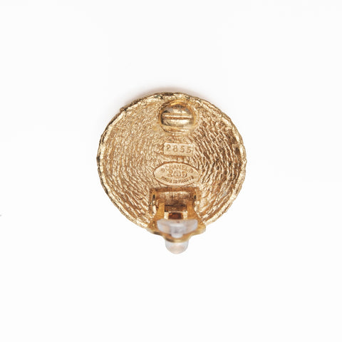 CHANEL 29 1994 COCO Mark Round Earring gold WS24107