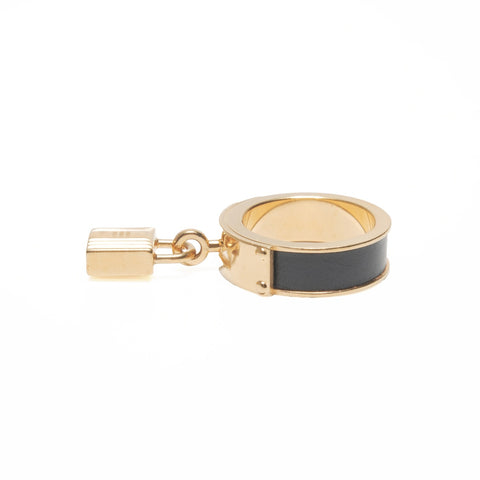 HERMES Kelly #19 Black Ring gold WS24115