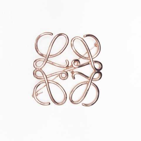 LOEWE anagram Brooch gold WS24116