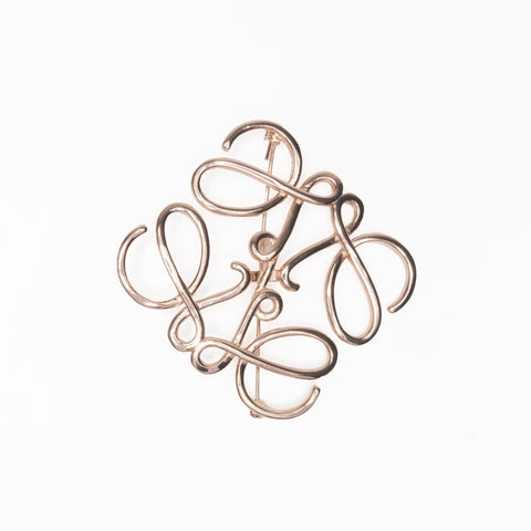LOEWE anagram Brooch gold WS24116