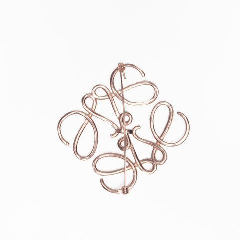 LOEWE anagram Brooch gold WS24116