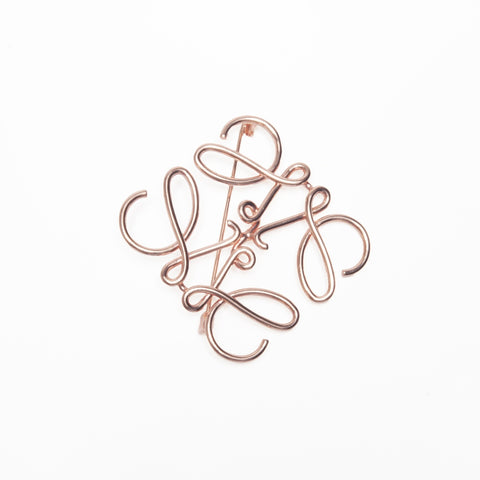 LOEWE anagram Brooch gold WS24117