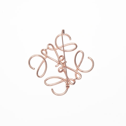 LOEWE anagram Brooch gold WS24117