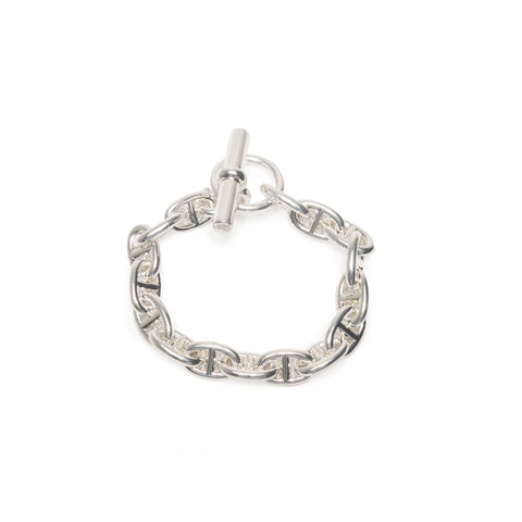 HERMES Chaine d'Ancre PM 16 frames 22 years bracelet Silver WS24119