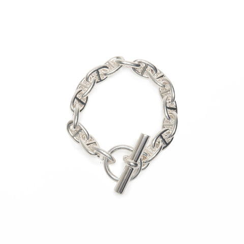 HERMES Chaine d'Ancre PM 16 frames 22 years bracelet Silver WS24119