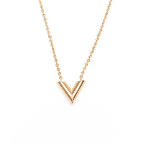 LOUIS VUITTON OB0233 2023 Essential V Necklace gold WS24121