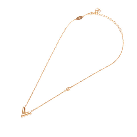 LOUIS VUITTON OB0233 2023 Essential V Necklace gold WS24121