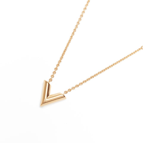 LOUIS VUITTON OB0233 2023 Essential V Necklace gold WS24121