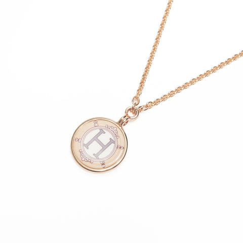 HERMES Medaille Blazon Pendant Necklace gold WS24122