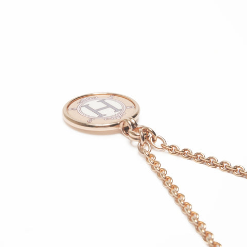 HERMES Medaille Blazon Pendant Necklace gold WS24122