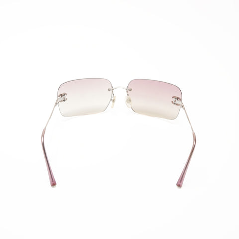 CHANEL Rimless Gradient Lens sunglasses purple WS24131