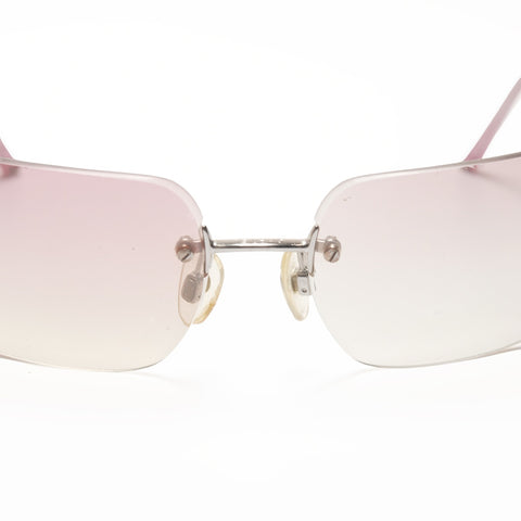 CHANEL Rimless Gradient Lens sunglasses purple WS24131
