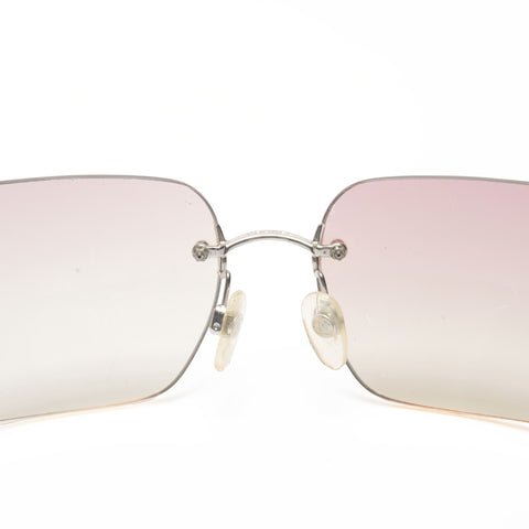 CHANEL Rimless Gradient Lens sunglasses purple WS24131
