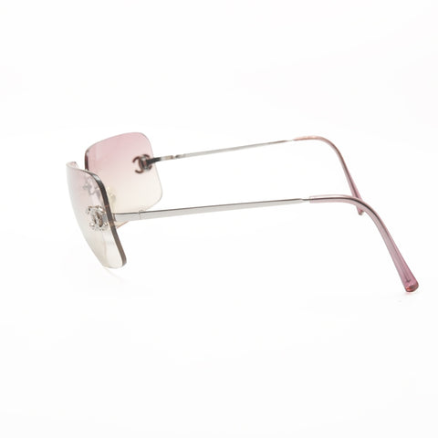CHANEL Rimless Gradient Lens sunglasses purple WS24131