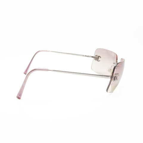 CHANEL Rimless Gradient Lens sunglasses purple WS24131