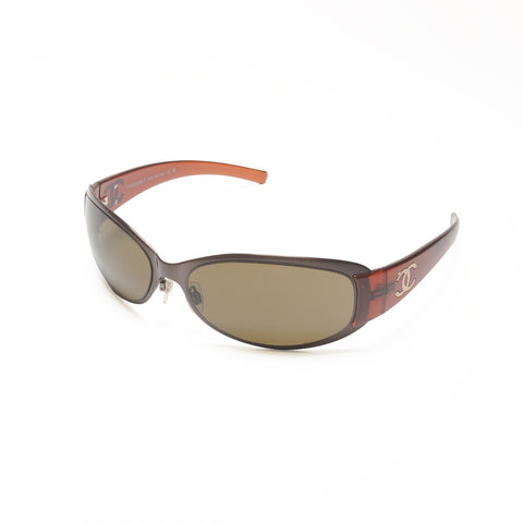 CHANEL Sports Metal Frame sunglasses Brown WS24134