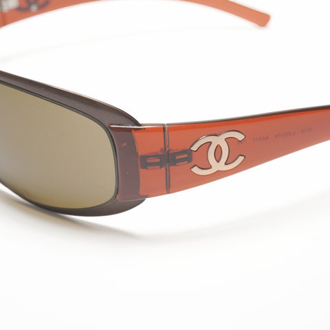 CHANEL Sports Metal Frame sunglasses Brown WS24134