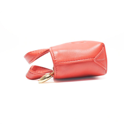 Christian Dior Leather mini bag pouch accessory case Pouch Red WS24140