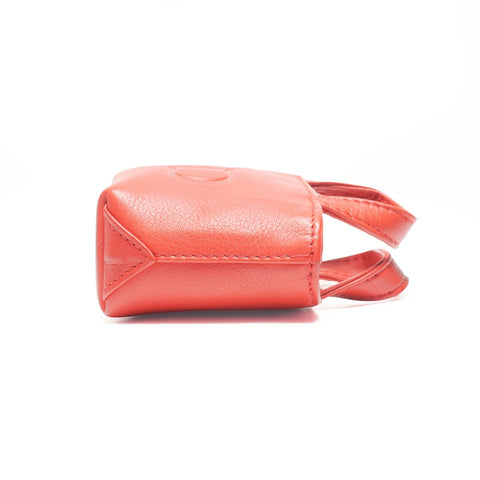 Christian Dior Leather mini bag pouch accessory case Pouch Red WS24140