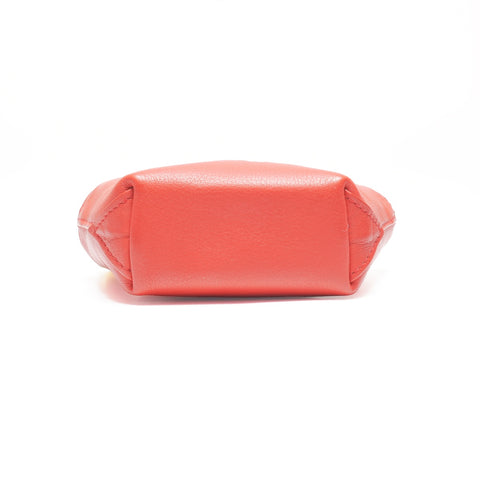 Christian Dior Leather mini bag pouch accessory case Pouch Red WS24140