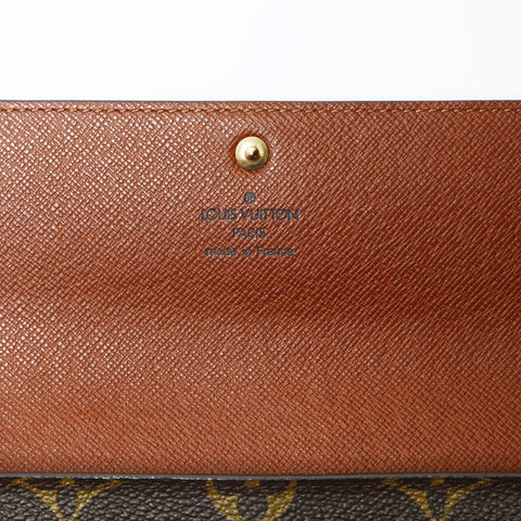 LOUIS VUITTON 2001 Monogram Portefeuille Sarah Purse Brown WS24141