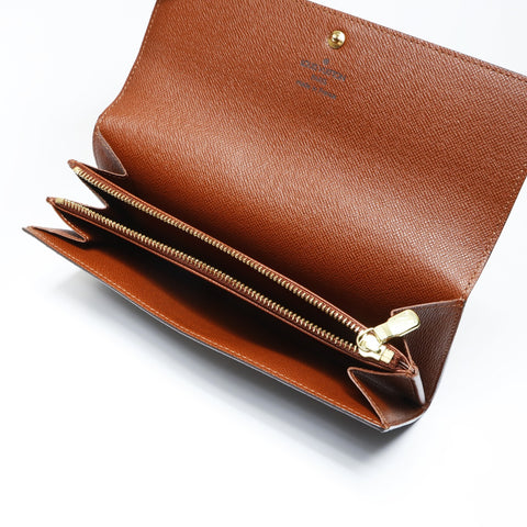 LOUIS VUITTON 2001 Monogram Portefeuille Sarah Purse Brown WS24141