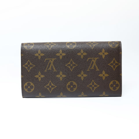LOUIS VUITTON 2001 Monogram Portefeuille Sarah Purse Brown WS24141