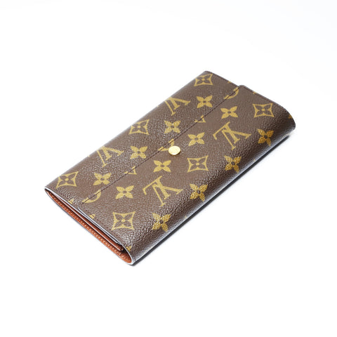 LOUIS VUITTON 2001 Monogram Portefeuille Sarah Purse Brown WS24141