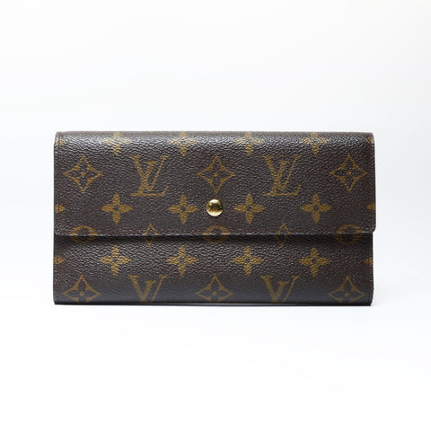 LOUIS VUITTON 2002 Monogramm Portefeuille International Geldbörse Braun WS24143