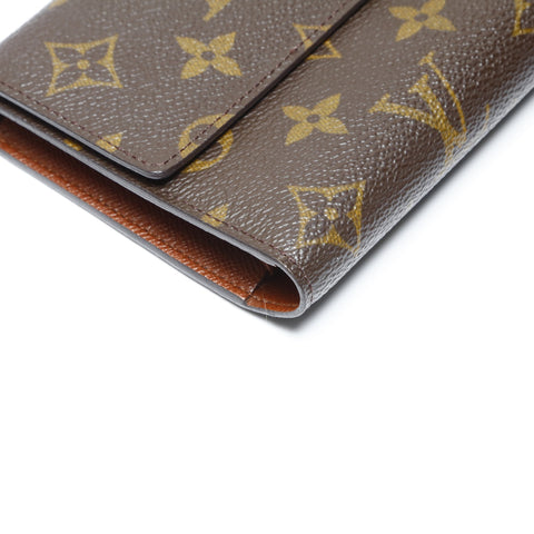 LOUIS VUITTON 2002 Monogram Portefeuille International Purse Brown WS24143