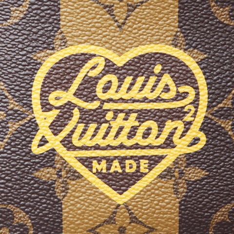 LOUIS VUITTON Monogram Stripe Portefeuille Multiple NIGO Collaboration Bifold Wallet Brown WS24145