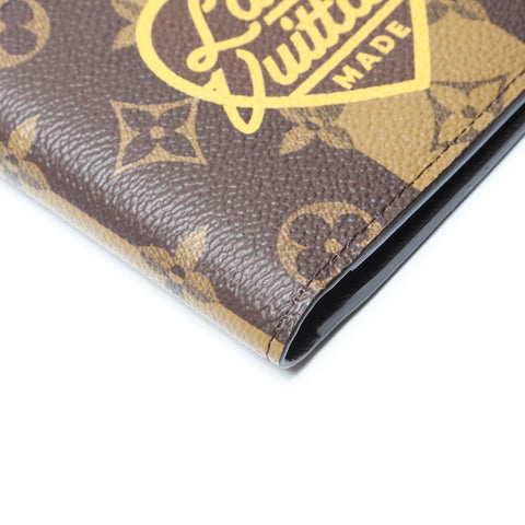LOUIS VUITTON Monogram Stripe Portefeuille Multiple NIGO Collaboration Bifold Wallet Brown WS24145